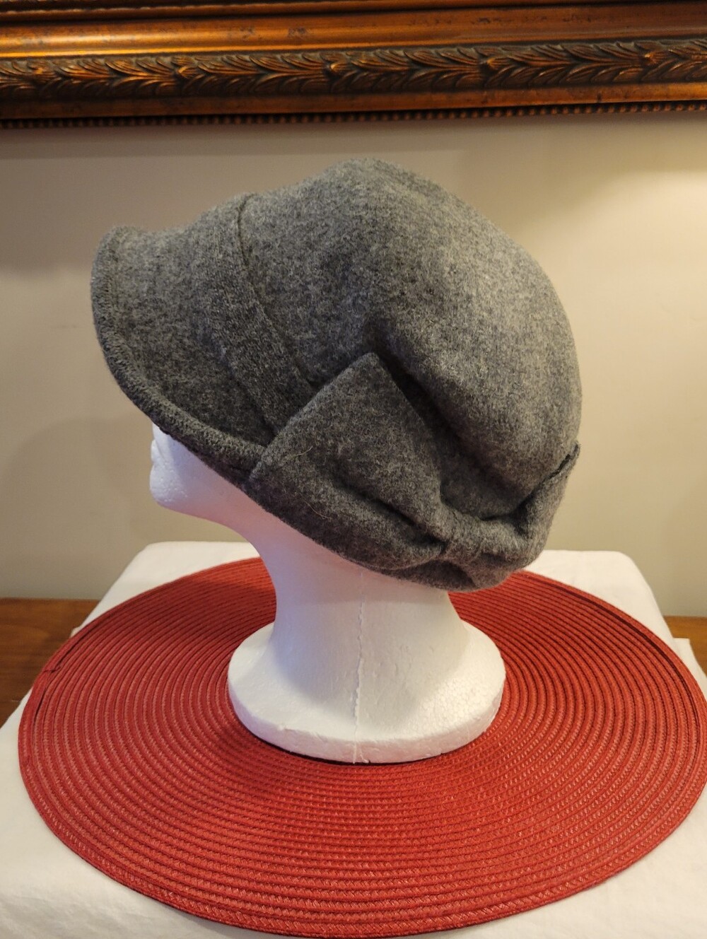 👠EUC~ SIGGI Classic Gray Wool Cloche Hat
